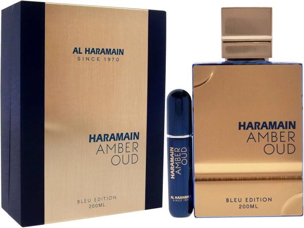 Amber Oud Blue Edition מאת Al Haramain – ניחוח גברי | 200 מ"ל EDP + בקבוק קטן לנסיעות